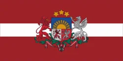 Прапор Латвії (з гербом). Варіант-01