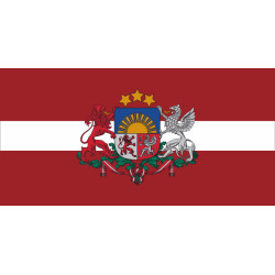 Флаг Латвии (с гербом). Вариант-01