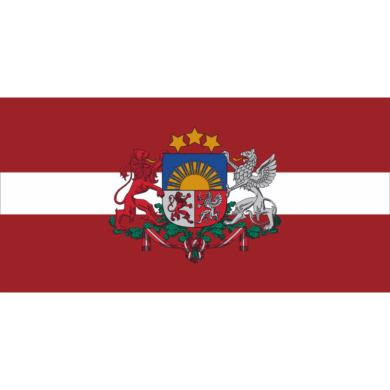 Прапор Латвії (з гербом). Варіант-01 Прапор Латвії (з гербом). Варіант-01