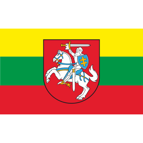 Флаг Литвы (с гербом). Вариант-01 Флаг Литвы (с гербом). Вариант-01