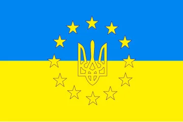Прапор «Україна - Європа». Варіант-04 Прапор «Україна - Європа». Варіант-04