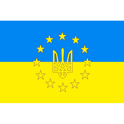 Флаг «Украина - Европа». Вариант-04 Флаг «Украина - Европа». Вариант-04