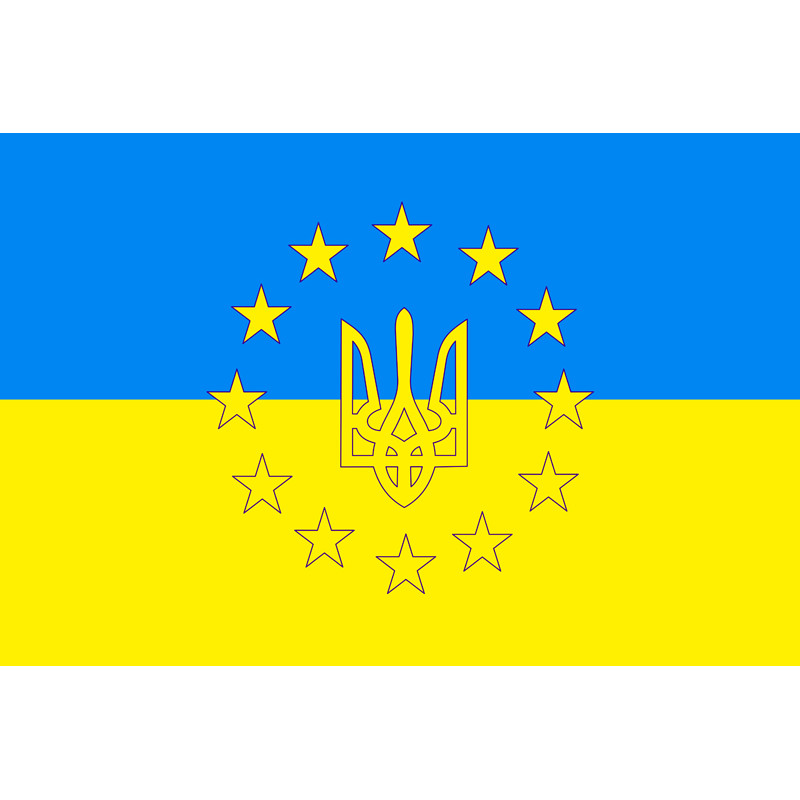 Флаг «Украина - Европа». Вариант-04 Флаг «Украина - Европа». Вариант-04