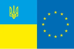 Флаг «Украина - Европа». Вариант-07 Флаг «Украина - Европа». Вариант-07