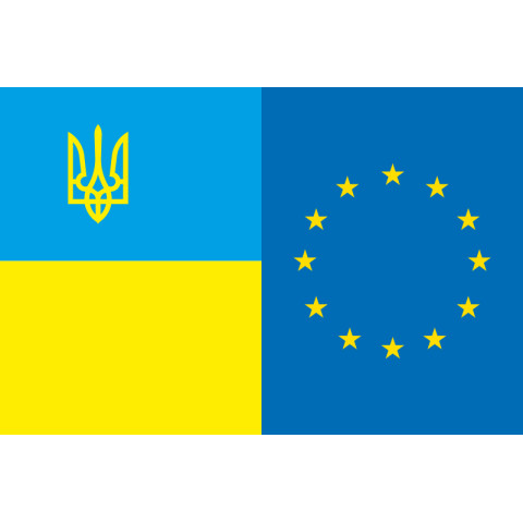 Флаг «Украина - Европа». Вариант-07 Флаг «Украина - Европа». Вариант-07