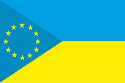Флаг «Украина - Европа». Вариант-05 Флаг «Украина - Европа». Вариант-05