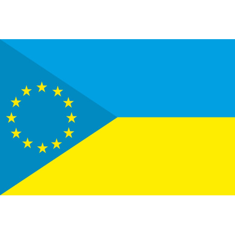 Флаг «Украина - Европа». Вариант-05 Флаг «Украина - Европа». Вариант-05
