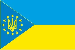 Флаг «Украина - Европа». Вариант-06 Флаг «Украина - Европа». Вариант-06