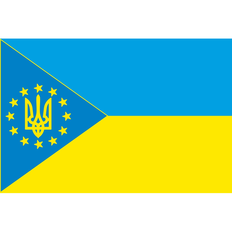 Флаг «Украина - Европа». Вариант-06 Флаг «Украина - Европа». Вариант-06