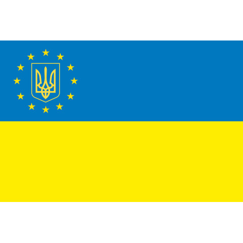 Флаг «Украина - Европа». Вариант-01 Флаг «Украина - Европа». Вариант-01