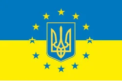 Флаг «Украина - Европа». Вариант-02 Флаг «Украина - Европа». Вариант-02