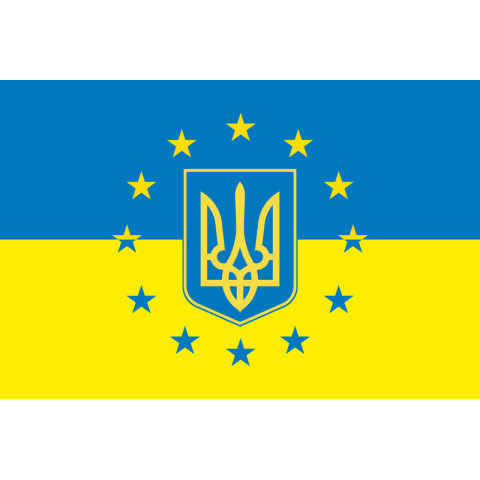 Флаг «Украина - Европа». Вариант-02 Флаг «Украина - Европа». Вариант-02