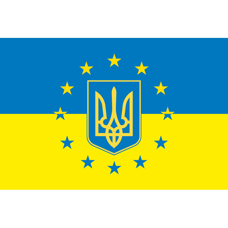 Флаг «Украина - Европа». Вариант-02 Флаг «Украина - Европа». Вариант-02