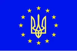 Флаг «Украина - Европа». Вариант-03 Флаг «Украина - Европа». Вариант-03