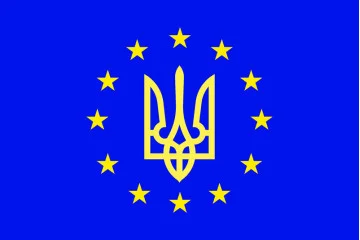 Прапор «Україна - Європа». Варіант-03 Прапор «Україна - Європа». Варіант-03