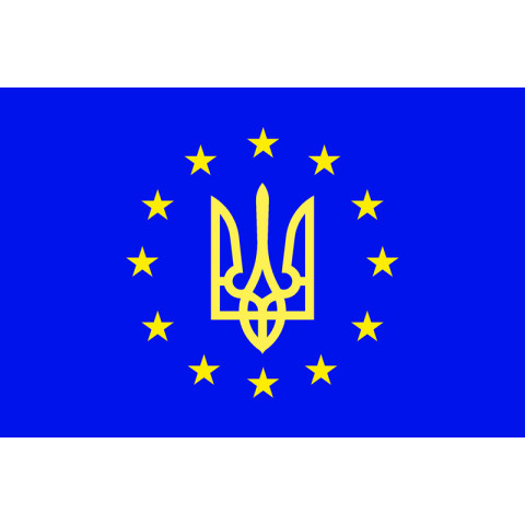 Флаг «Украина - Европа». Вариант-03 Флаг «Украина - Европа». Вариант-03