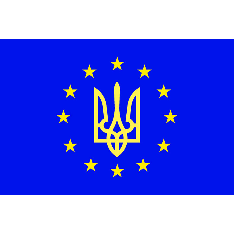 Флаг «Украина - Европа». Вариант-03 Флаг «Украина - Европа». Вариант-03