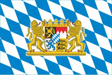 Флаг земли Бавария (ромбовидный), Германия. Вариант-03 Флаг земли Бавария (ромбовидный), Германия. Вариант-03