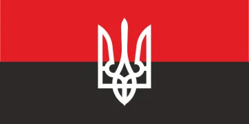 Флажок ОУН, ОУНР, УПА, Бандеровский. Вариант-03