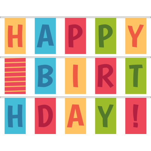 Гірлянда Happy Birthday. Варіант-01 Гірлянда Happy Birthday. Варіант-01