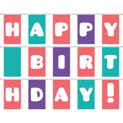 Гірлянда Happy Birthday. Варіант-02