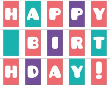 Гирлянда Happy Birthday. Вариант-02 Гирлянда Happy Birthday. Вариант-02
