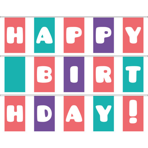 Гірлянда Happy Birthday. Варіант-02 Гірлянда Happy Birthday. Варіант-02