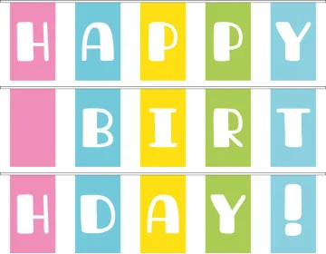 Гирлянда Happy Birthday. Вариант-03 Гирлянда Happy Birthday. Вариант-03