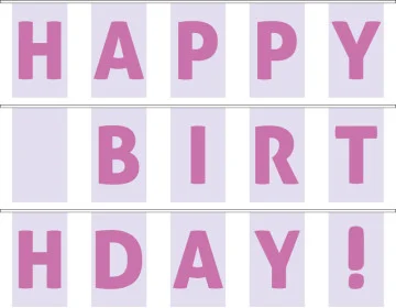 Гирлянда Happy Birthday. Вариант-04 Гирлянда Happy Birthday. Вариант-04