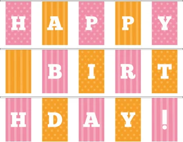 Гирлянда Happy Birthday. Вариант-05 Гирлянда Happy Birthday. Вариант-05