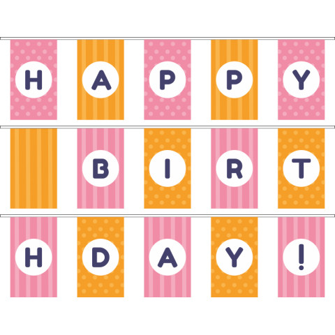 Гірлянда Happy Birthday. Варіант-06 Гірлянда Happy Birthday. Варіант-06