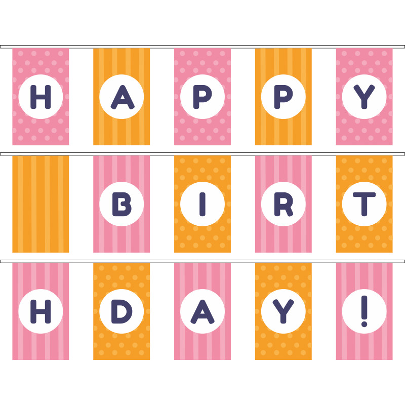 Гірлянда Happy Birthday. Варіант-06 Гірлянда Happy Birthday. Варіант-06