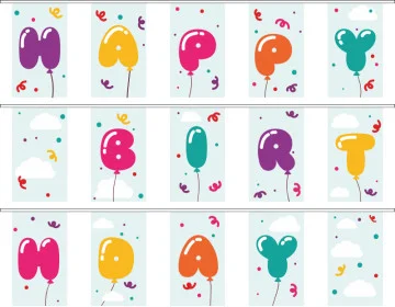 Гирлянда Happy Birthday. Вариант-07 Гирлянда Happy Birthday. Вариант-07