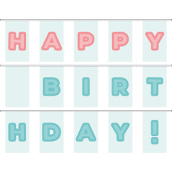 Гірлянда Happy Birthday. Варіант-15