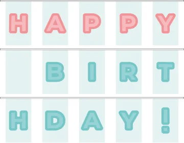 Гирлянда Happy Birthday. Вариант-15 Гирлянда Happy Birthday. Вариант-15