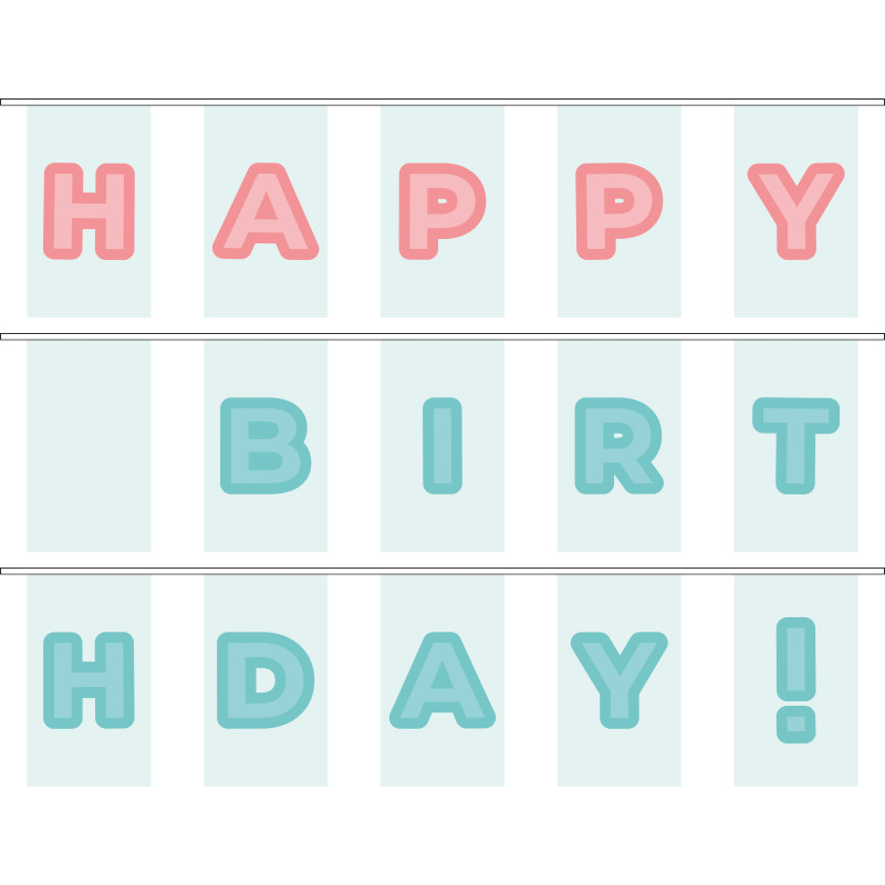 Гірлянда Happy Birthday. Варіант-15 Гірлянда Happy Birthday. Варіант-15