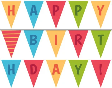 Гирлянда Happy Birthday. Вариант-08 Гирлянда Happy Birthday. Вариант-08