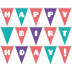 Гірлянда Happy Birthday. Варіант-09
