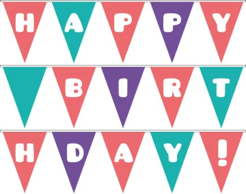 Гирлянда Happy Birthday. Вариант-09 Гирлянда Happy Birthday. Вариант-09
