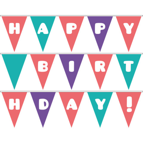 Гірлянда Happy Birthday. Варіант-09 Гірлянда Happy Birthday. Варіант-09