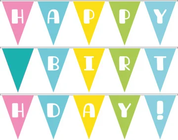 Гирлянда Happy Birthday. Вариант-10 Гирлянда Happy Birthday. Вариант-10