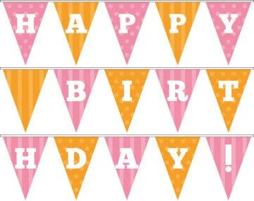 Гирлянда Happy Birthday. Вариант-12 Гирлянда Happy Birthday. Вариант-12