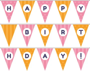 Гирлянда Happy Birthday. Вариант-13 Гирлянда Happy Birthday. Вариант-13