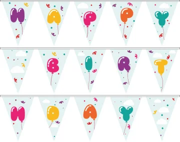 Гирлянда Happy Birthday. Вариант-14 Гирлянда Happy Birthday. Вариант-14
