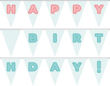 Гирлянда Happy Birthday. Вариант-16 Гирлянда Happy Birthday. Вариант-16