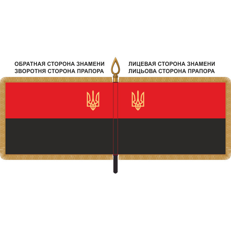 Знамя ОУНР (Революционное знамя ОУН) с тризубом Знамя ОУНР (Революционное знамя ОУН) с тризубом
